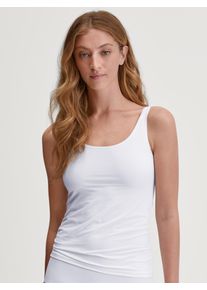 Unterhemd Calida "Sleek Skin", Herren, Gr. M (44/46), N-Gr, wei&szlig;, Single Jersey, Obermaterial: 73% Polyamid, 27% Elasthan, figurbetont, Rundhals, Unterhemden Unterhemd, Rundhalsausschnitt, Single-Jersey-Qualit&auml;t