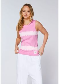 Tanktop Chiemsee, Damen, Gr. XS (32), pink (orchid), 95% Baumwolle, 5% Elasthan, slim fit, tiefer Rundhals, Tops Tanktop, - mit kleiner Logostickerei im Nacken