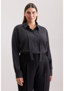 Klassische Bluse Seidensticker "Schwarze Rose", Damen, Gr. 7XL (54), schwarz, 100% Viskose, gemustert, regular fit, ohne Ausschnitt, Blusen Klassische Bluse, 1/1 Kragen Druck