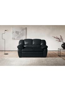 2-Sitzer COTTA "Casino", schwarz, B:159cm H:88cm T:92cm, Luxus-Microfaser (100% Polyester);NaturLEDER, echtes Rindsleder, Sofas, 2-Sitzer, Polstergarnitur, auch als Set erh&auml;ltlich