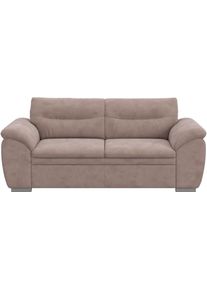 2,5-Sitzer COTTA "Leandra", schlamm, B:205cm H:88cm T:90cm, NaturLEDER: Bitte beachten Sie, dass Lederbez&uuml;ge mehr N&auml;hte aufweisen als Stoffbez&uuml;ge.;Kunstleder Softlux;NaturLEDER (echtes Rindsleder) Die R&uuml;ckseite bei Naturlederprodukten ist mit Spannstoff bezogen.;Luxus-Microfaser (100% Polyester), Sofas, 2 5-Sitzer, Polstergarnitur, auch als Set erh&auml;ltlich