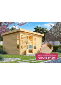 Gartenhaus Karibu "Kolimasee 7", beige (naturbelassen), Holzwerkstoff, Gartenh&auml;user, Gartenhaus, naturbelassen