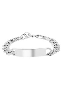 Adelia&acute;s Panzerarmband ADELIA&acute;S "Herren Armband &iquest; Panzerarmband aus Edelstahl 21 cm" Gr. 21, silber, Armb&auml;nder, Damen, Edelstahl, Panzerarmband