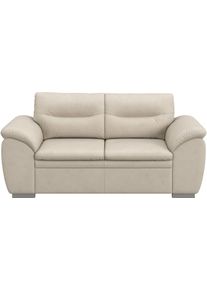 2-Sitzer COTTA "Leandra", creme, B:185cm H:88cm T:90cm, Kunstleder Softlux;NaturLEDER (echtes Rindsleder) Die R&uuml;ckseite bei Naturlederprodukten ist mit Spannstoff bezogen.;Luxus-Microfaser (100% Polyester);NaturLEDER: Bitte beachten Sie, dass Lederbez&uuml;ge mehr N&auml;hte aufweisen als Stoffbez&uuml;ge., Sofas, 2-Sitzer, Polstergarnitur, auch als Set erh&auml;ltlich