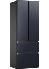 Haier French Door "HFW7720ENMB", Energieeffizienz: E, silber (obsidian schwarz inox), B:70cm H:200,6cm T:67,5cm, K&uuml;hlschr&auml;nke, 201 cm hoch, 70 cm breit, Easy Access-Gefrierschubladen, French Door