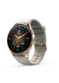 Smartwatch Hama "Smartwatch 8900 (Telefonfunktion, GPS, wasserdicht IP68, Herzfrequenz)", beige (beige, gold, beige, gold), Smartwatches, 1,3 &Prime;, Smartwatch