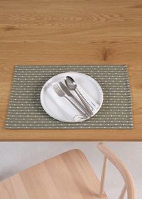 Tischset gewebt aus Bio Baumwolle (2er Pack), gr&uuml;n, Gr&ouml;&szlig;e 35x50 cm, 100% Baumwolle, bonprix