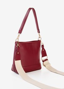 kleine Umh&auml;ngetasche mit austauschbaren Henkeln, rot, Gr&ouml;&szlig;e 21x21 cm, Vegan, bonprix