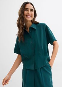 Bluse mit Fledermaus&auml;rmeln aus Viskose-Mix, gr&uuml;n, Gr&ouml;&szlig;e 42, Viskose, bonprix