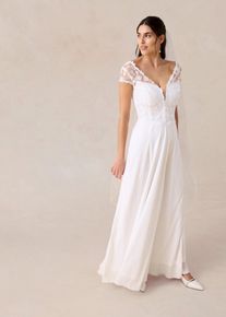 Brautkleid mit Spitze, wei&szlig;, Gr&ouml;&szlig;e 40, bonprix