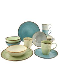 Creatable Kombiservice Nature in Gr&uuml;n/Blau, 16-teilig
