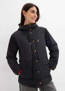 bonprix Warm wattierter Parka, schwarz, Gr.50, Warm wattierter Parka, 65% Baumwolle