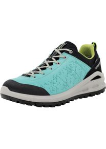 Wanderschuh Grisport "Schn&uuml;rschuh", Herren, Gr. 37, blau (t&uuml;rkis, schwarz), Obermaterial: 100% Rindnubukleder CNU., Schuhe Wanderschuh