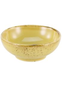 Dipschale Creatable "NATURE COLLECTION", gelb (curry), &Oslash;:11,5cm, Steinzeug, Sch&uuml;sseln, Dipschale, Snackschale, &Oslash; 11,5 cm