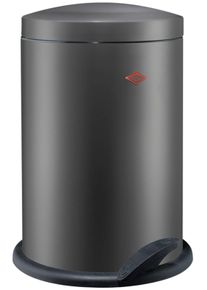 M&uuml;lleimer Wesco "116 Alpha", grau (graphit matt), B:30cm H:42,5cm T:30cm, Stahlblech, M&uuml;lleimer, M&uuml;lleimer, Tretabfallsammler, 13 Liter