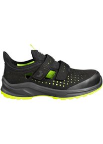 Sicherheitsschuh SAFETY JOGGER WORKS "Modulo Sandale" Gr. 44, schwarz (schwarz, gr&uuml;n), 44, Obermaterial: 100% sonstige Fasern AF., Schuhe, Sicherheitsschuh