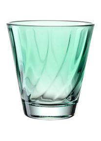 Gl&auml;ser-Set Leonardo "Trinkglas, TWIST, 215 ml, 4er-Set", gr&uuml;n, H:9cm &Oslash;:8,5cm, Glas, Trinkgef&auml;&szlig;e, Gl&auml;ser-Set, Whiskybecher, sp&uuml;lmaschinengeeignet