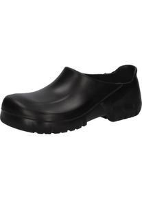 Clog Birkenstock "Alpro mit Stahlkappe", Damen, Gr. 38, schwarz, Obermaterial: 100% Polyurethan PU., Schuhe Clog
