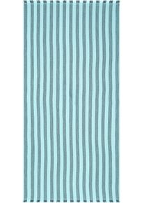 Strandtuch Egeria "Pestemal", blau (sea), B:80cm L:180cm, gewebte Ware, Obermaterial: 65% Baumwolle, 20% Polyester, 15% Viskose, Handt&uuml;cher, Strandtuch, 80x180 cm, mit Fransen