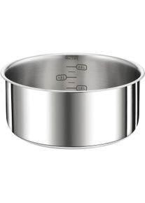 Kasserolle Tefal "Ingenio Preference", edelstahlfarben, H:10cm &Oslash;:20cm, T&ouml;pfe, Kasserolle, stapelbar, unbeschichtet, 18/10-Edelstahl, hochglanzpoliert