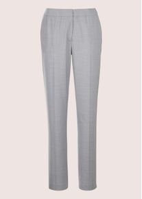 Madeleine Mode B&uuml;gelfaltenhose MADELEINE "Hose B&uuml;gelfalten-Hose", Damen, Gr. 46, N + K Gr, grau (steingrau, melange), Obermaterial: 64% Wolle WO. 32% Polyester PES. 4% Elasthan EL., Modern, normal, Hosen B&uuml;gelfaltenhose