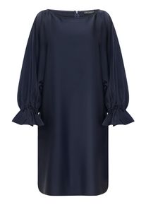 Midikleid Betty Barclay "Midikleid langarm", Damen, Gr. 42, EURO, blau (night sky), Obermaterial: 100% Polyester PES., Kleider Midikleid