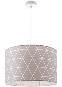 Paco Home Pendelleuchte "Stella 401", wei&szlig;, 1, &Oslash; 38cm H: 21cm, Leuchten, Deckenlampe Wohnzimmer Schlafzimmer H&auml;ngelampe Skandi Rauten E27, Pendelleuchte