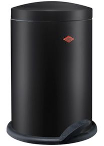 M&uuml;lleimer Wesco "116 Alpha", schwarz (mattschwarz), B:30cm H:42,5cm T:30cm, Stahlblech, M&uuml;lleimer, M&uuml;lleimer, Tretabfallsammler, 13 Liter