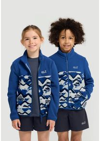 Fleecejacke Jack Wolfskin "PAW ERA 100 PRINT FZ K", Kinder, Gr. 176, mountain paw, Obermaterial: 100% Polyester. Futter: 100% Polyester, normal, Jacken Fleecejacke, Atmungsaktiv, leicht, &Uuml;bergangsjacke
