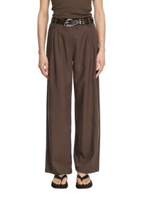 Stoffhose comma, Herren, Gr. 40, N-Gr, braun, Web, Obermaterial: 90% Lyocell, 10% Leinen, unifarben, loose fit lang, Hosen Stoffhose, mit Leinenanteil