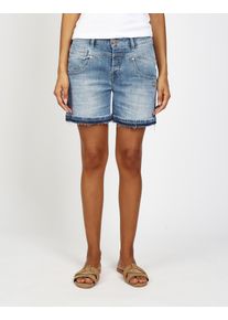 Jeansshorts Gang "94BO SHORTS", Damen, Gr. 33, N-Gr, holiday wash, Denim/Jeans, Obermaterial: 98% Baumwolle, 2% Elasthan, loose fit kniefrei, Jeans Jeansshorts, im Loose Fit, mit Rundpasse, Topseller