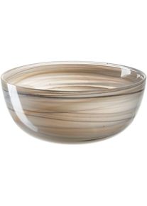 Schale Leonardo "ALABASTRO, 14 cm, 4er-Set", beige (beige, grau, schwarz, braun), H:6cm &Oslash;:14cm, Glas, Sch&uuml;sseln, Schale