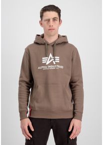 Hoodie Alpha Industries "Basic Hoodie BL", Herren, Gr. XL, grau (taupe), Obermaterial: 80% Baumwolle, 20% Polyester, regular fit, Sweatshirts Hoodie
