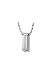 Kette mit Anh&auml;nger BOSS "BROOKS", edelstahlfarben, Halsketten, Herren, Edelstahl, L: 56 B: 2mm, Kette mit Anh&auml;nger, B:2mm