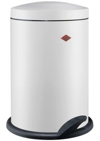 M&uuml;lleimer Wesco "116 Alpha", wei&szlig; (wei&szlig; matt), B:30cm H:42,5cm T:30cm, Stahlblech, M&uuml;lleimer, M&uuml;lleimer, Tretabfallsammler, 13 Liter