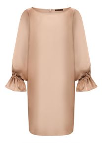 Midikleid Betty Barclay "Midikleid langarm", Damen, Gr. 44, EURO, beige (macchiato), Obermaterial: 100% Polyester PES., Kleider Midikleid