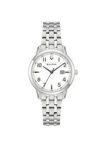 Quarzuhr Bulova "Sutton", silberfarben, Armbanduhren, Damen, Quarzuhr, Armbanduhr, Damenuhr, Edelstahlarmband, analog, Datum