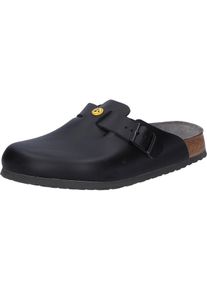 Pantolette Birkenstock "Boston ESD", Damen, Gr. 44, schwarz, Obermaterial: 100% Rindsleder Leather cow., Schuhe Pantolette