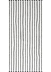 Strandtuch Egeria "Pestemal", grau (light grau), B:80cm L:180cm, gewebte Ware, Obermaterial: 65% Baumwolle, 20% Polyester, 15% Viskose, Handt&uuml;cher, Strandtuch, 80x180 cm, mit Fransen