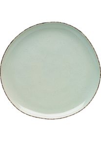 Speiseteller Van Well "Urban, flacher Teller 27 cm, 6 St&uuml;ck", gr&uuml;n, H:2,4cm &Oslash;:27cm, Steinzeug, Speiseteller, Speiseteller, Teller Set, sp&uuml;lmaschinen- und mikrowellengeeignet