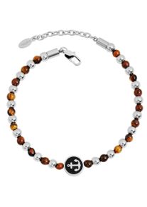 Adelia&acute;s Armband ADELIA&acute;S "Unisex Armband &iquest; Kugelarmband aus Edelstahl 19+3 cm" Gr. 22, braun, Armb&auml;nder, Damen, Edelstahl, Armband