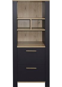M&auml;usbacher Kommode M&Auml;USBACHER, anthrazit matt lack, asteiche, B:63cm H:155cm T:44cm, Sideboards, Kommode