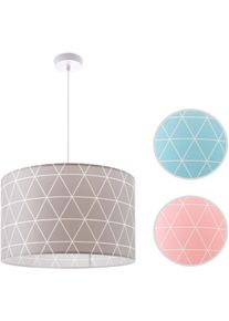 Paco Home Pendelleuchte "Stella 401", wei&szlig;, 1, &Oslash; 38cm H: 21cm, Leuchten, Deckenlampe Wohnzimmer Schlafzimmer H&auml;ngelampe Skandi Rauten E27, Pendelleuchte