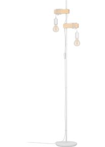 Eglo Stehlampe "Townshend Stehlampe, Standlampe, Vintage, Industrial, Retro, Holz, E27", wei&szlig;, 2, H: 166,5cm, 1 Stk., Leuchten, Stehleuchte - L20,5 x B25 x H166,5 cm - wei&szlig; - 2X10W exkl., Stehlampe
