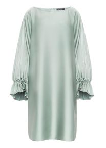 Midikleid Betty Barclay "Midikleid langarm", Damen, Gr. 42, EURO, blau (chinois gr&uuml;n), Obermaterial: 100% Polyester PES., Kleider Midikleid