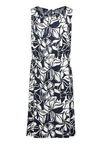 Sommerkleid Betty Barclay "Sommerkleid mit Rundhalsausschnitt", Damen, Gr. 48, EURO, blau (dunkelblau, wei&szlig;), Obermaterial: 95% Viskose CV. 5% Elasthan EL., Kleider Sommerkleid