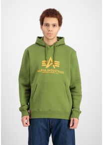 Hoodie Alpha Industries "Basic Hoodie BL", Damen, Gr. XS, gr&uuml;n (moss gr&uuml;n), Obermaterial: 80% Baumwolle, 20% Polyester, regular fit, Sweatshirts Hoodie