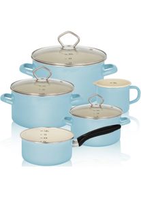 Kr&uuml;ger Topf-Set KR&Uuml;GER "Sylt", blau (pastellblau), T&ouml;pfe, Topf-Set, Induktion