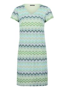 Sommerkleid Betty Barclay "Sommerkleid mit V-Ausschnitt", Damen, Gr. 44, EURO, bunt (blau, gr&uuml;n), Obermaterial: 98% Polyester PES. 2% Elasthan EL., Kleider Sommerkleid