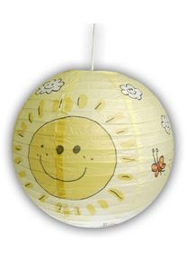 Niermann H&auml;ngeleuchte "Papier-Pendelleuchte Sunny", gelb, 1, &Oslash; 40cm H: 40cm, 1 Stk., Leuchten, Kinderzimmer, Kinderlampe, H&auml;ngeleuchte
